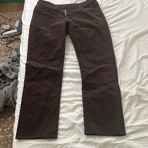 32w 30 length, Adriano Goldschmied Dark Brown Corduroy Trousers